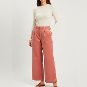 Banana Republic Rivoli Pleated Corduroy Pant Size 16 Velvety Pink High Rise